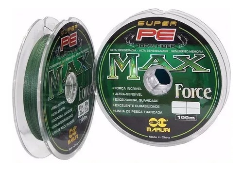 Linha Multifilamento Maruri PE Max Force 0,26mm 39lbs - 100 Metros