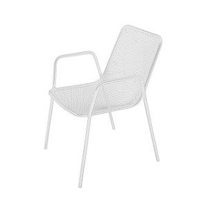 Cadeira Una C/ Braço Estrutura Aço Pintura Epoxi c/ Proteção