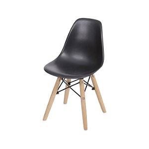 Cadeira Eames DKR Infantil Base Madeira Concha Polipropileno