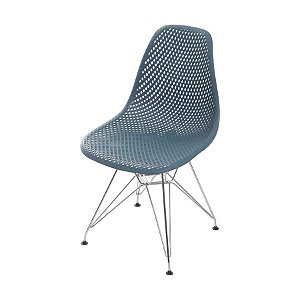 Cadeira Eames Colméia Base Cromada, Concha Em Polipropileno