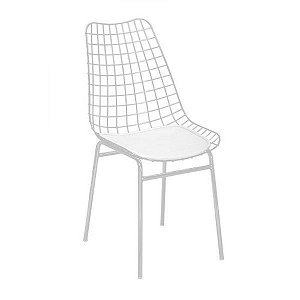 Cadeira Estilo Eames Estrutura Aço(Cromado) C/ Assento Estofado