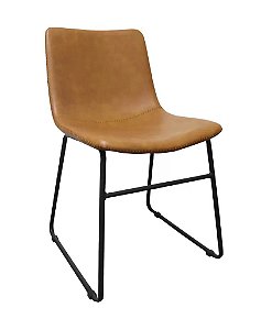 Cadeira Oxford Base Aço(Preta) Assento Estofado C/ Revestimento PU