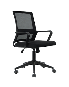 Cadeira Office Tokyo Diretor Base Nylon, Encosto Polipropileno C/ Tela Mesh