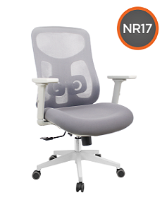 Cadeira Office Everest Diretor Ergon.(NR17), Est. Nylon, Mecan. Sincron. Braços Reg. 3D, Ass. C/ Espuma Injetada, Enc. Tela Alta Resistência