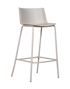 Banqueta Ipanema Média(AA: 65cm) C/ Base Aço e Assento Em Polipropileno
