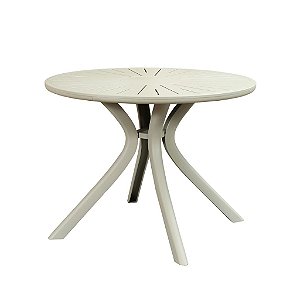 Mesa Outdoor Salinas Redonda 100x74,5cm, Base Polipropileno C/ Tampo ABS