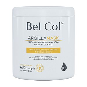 Argilla Mask Amarela 625g  - Mascara de Argila Hidratante e Anti-Flacidez Cutanea - Bel Col