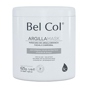Argilla Mask Branca 625g - Mascara de Argila Hidratante e Clareadora - Bel Col
