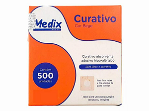Curativo Pós Coleta Bege com 500 unidades - Medix Brasil