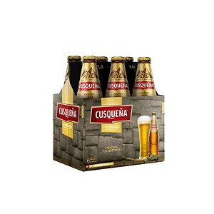 Pack Cusqueña Golden Lager.  6 Long Neck