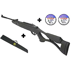 Carabina de Pressão Hatsan Airtact PD 5.5mm GR60kg + 2 Chumbinhos Rossi Spider + capa 45"