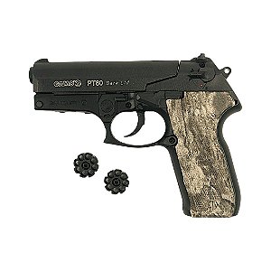 Pistola de Pressão CO2 Gamo PT-80 Dark 4.5mm + Case + 3 Magazines