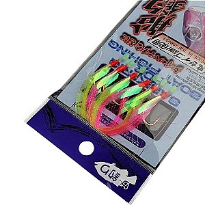 Chicote de Pesca Sabiky com 6 Anzóis Tamanho 15