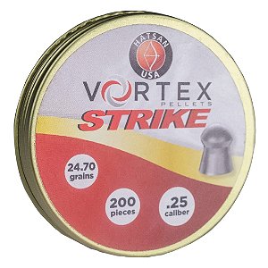 Chumbinho Hatsan Vortex Strike 24,70gr c/200 und. Calibre 6.35mm