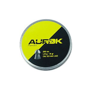 Chumbinho Aurok Pointed 18gr c/250 und. Calibre 5.5mm