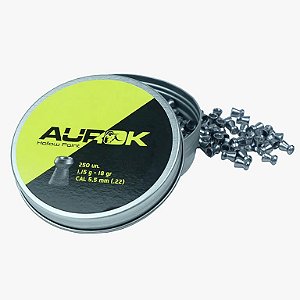 Chumbinho Aurok Hollow Point 18gr c/250 und. Calibre 5.5mm