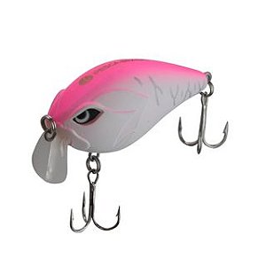 Isca Artificial de Meia Água Pesca Brasil Rebraint 11,6g e 63mm Rosa e Branco