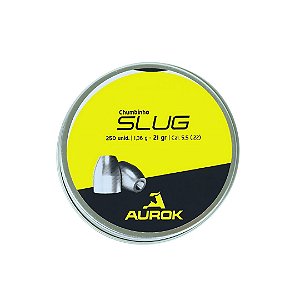 Chumbinho Aurok Slug 21gr c/250 und. Calibre 5.5mm
