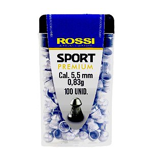Chumbinho Rossi Sport Premium 5.5mm 0,83g com 100 unidades