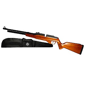 Carabina de Pressão PCP QGK G850M Madeira 5.5mm + Capa e Alvos de Brinde