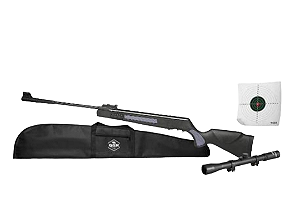 Carabina de Pressão QGK Everest Gás Ram Nitro 5.5mm + Luneta + Capa + Alvos