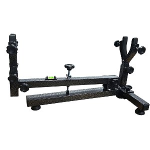 Estativa - Banco de Tiro - Suporte para Manutenção e Regulagem de Armas - Fixa com Dois Pés