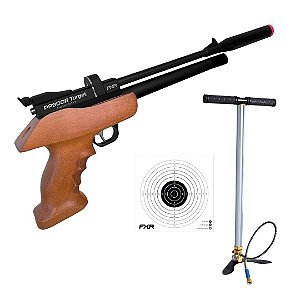 Pistola de Pressão PCP FXR Artemis PP800R Target 5.5mm + Bomba FXR 300 bar Inox + 20 Alvos de Papel