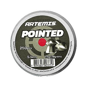 Chumbinho Artemis Pointed 18gr c/250 und. 5.5mm