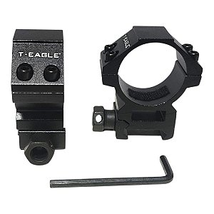 Mounts T-Eagle Standart Para Lunetas Tubo de 25mm - Trilhos 20mm - Medidas na Imagem