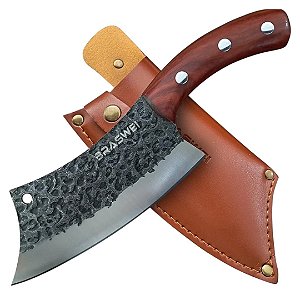 Cutelo Artesanal Profissional Cabo Madeira Reforçado BW7303