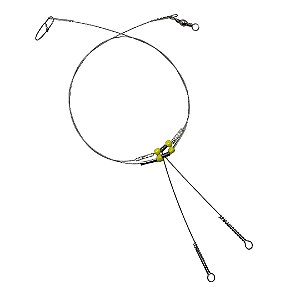 Chicote de Pesca Cachimbo de Aço Para 2 Anzóis Summer