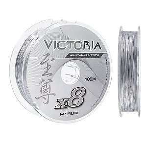 Linha Multifilamento Victoria 8X Cinza 0,24mm 26lb 100m - Maruri