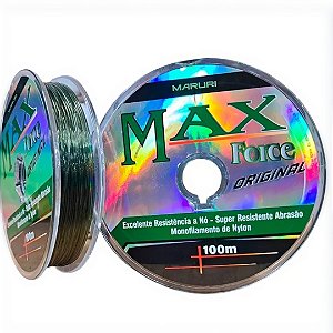 Linha Monofilamento Max Force 0,37mm 28Lbs X 100m - Maruri
