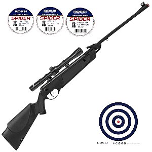 Carabina de Pressão Rossi Dione Sport MH 5,5mm + Luneta + 300 Chumbinhos + 40 Alvos