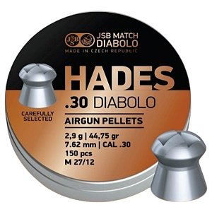 Chumbinho Jsb Hades Diabolo 44,75gr c/150und. Calibre 7.62mm (.30)