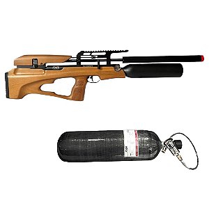 Carabina de Pressão PCP Artemis P35XB Evolution HC 5.5mm + Cilindro Scuba FXR 3 Litros 300Bar Fibra de Carbono