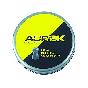Chumbinho Aurok Hollow Point 250 unidades 4.5mm