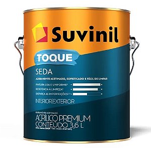 Tinta Acrílica Suvinil 3,6 Litros Acetinado Toque Seda Branco