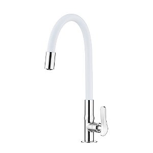 Torneira Lorenzetti Mesa Bica Flexível White 1177 W27
