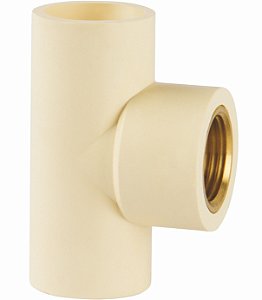 Cpvc Tee Transição F / F / F Dn22x3/4 Amanco