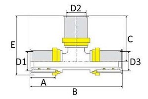 Pex Gás Amanco Te Redução Gás 20x26x20