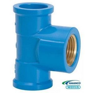 Amanco Te Solda Rosca Azul 20 x 1/2