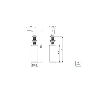 Dosador Sabão Inox 304 500ml Tramontina