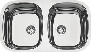 Cuba Tramontina Dupla Retangular Ver Inox 77x45 Alto Brilho
