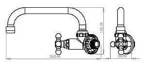 Torneira Viqua 1/4 Lagune Cozinha Parede Bancada Bica Móvel Branca (1150902)