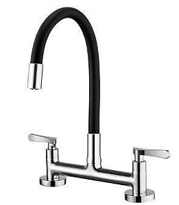 Misturador Lorenzetti Cozinha Mesa Flexivel Preto 1256 B27