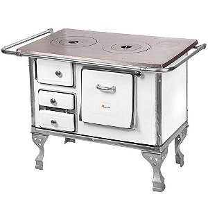 Fogao a Lenha Petrycoski N2 Branco Esquerdo ( 66x100 )