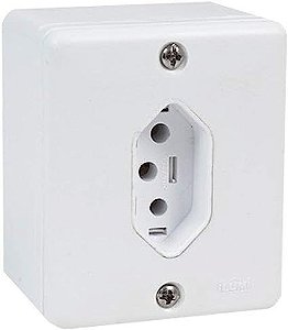 Plx Radial Branco Tomada Simples 10a