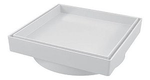 Ralo Oculto Estrela 15x15 Branco