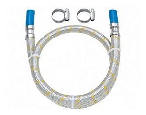 Engate Flexivel Inox Gas 300cm Blukit Para Espigão